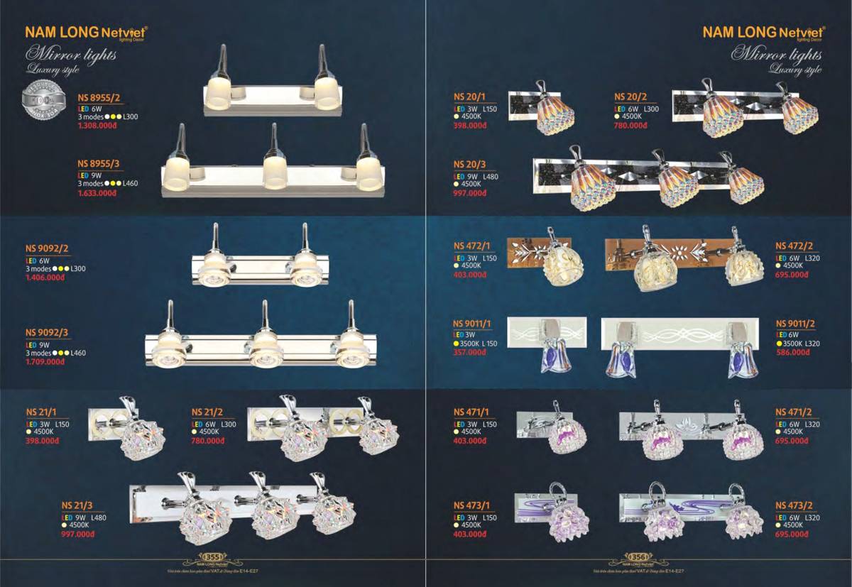 Đèn trang trí NAM LONG Catalogue và Bảng giá tại Bình Dương /Page 72